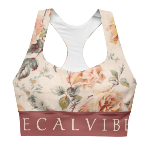 DECALVIBES Longline Sports Bra Sport BH Ultimate Oldschool Roses