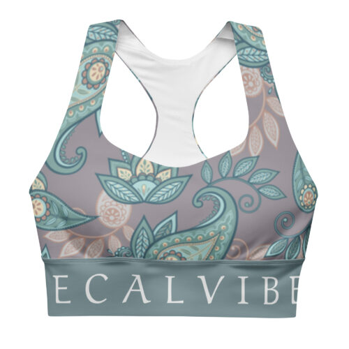 DECALVIBES Longline Sports Bra Sport BH Ultimate Vintage Leaves