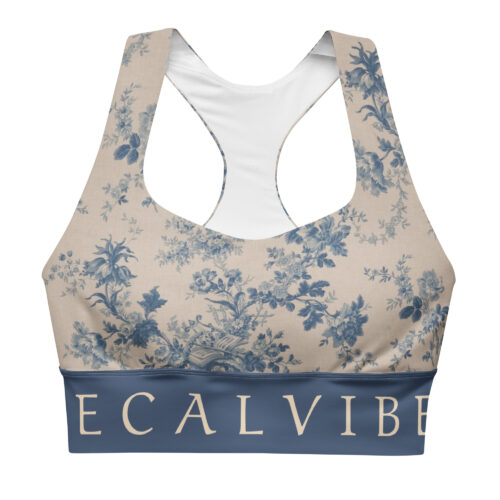 DECALVIBES Longline Sports Bra Sport BH Ultimate Pastell Plants