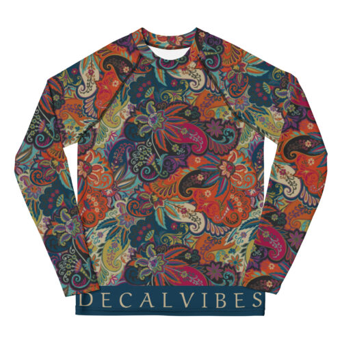 DECALVIBES Mädchen Rash Guard Compression Langarmshirt für Jugendliche Ultimate Oriental Flowers
