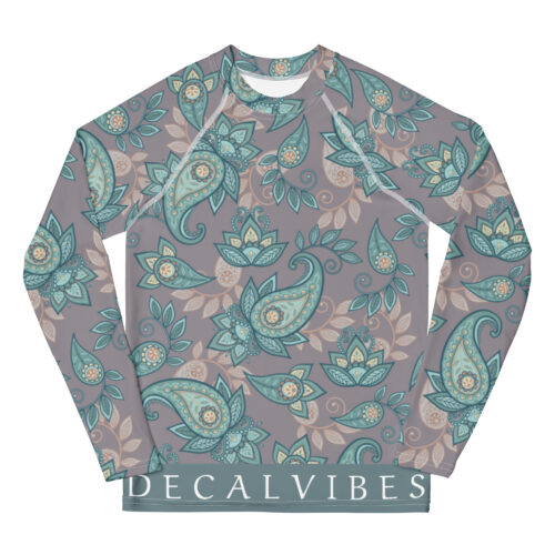 DECALVIBES Mädchen Rash Guard Compression Langarmshirt für Jugendliche Ultimate Vintage Leaves