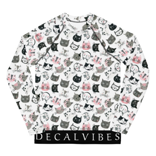 DECALVIBES Mädchen Rash Guard Compression Langarmshirt für Jugendliche Ultimate Meow Cats