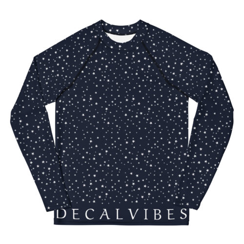DECALVIBES Mädchen Rash Guard Compression Langarmshirt für Jugendliche Ultimate Sea of Stars Navy