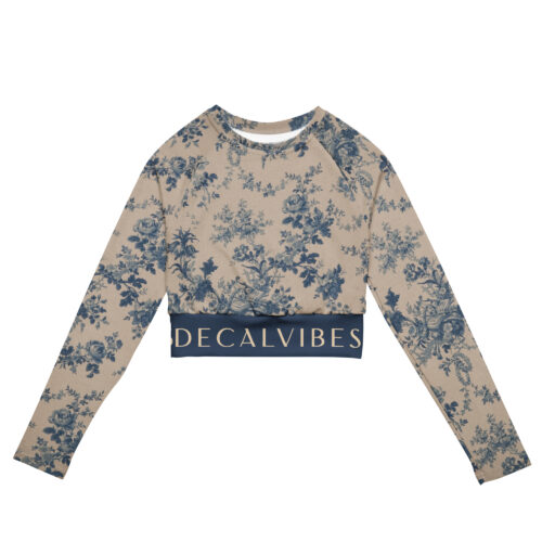 DECALVIBES Crop Top mit langen Ärmeln Ultimate Pastell Plants