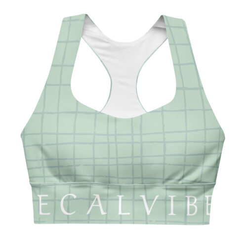 DECALVIBES Longline Sports Bra Sport BH Ultimate Mint Dynamic Grid