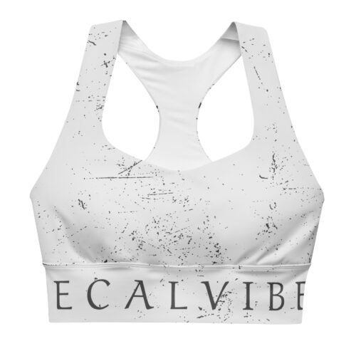 DECALVIBES Longline Sports Bra Sport BH Ultimate White Carbon Paper