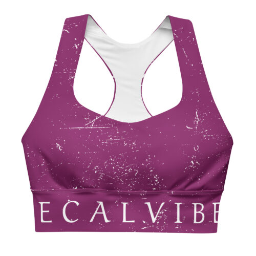 DECALVIBES Longline Sports Bra Sport BH Ultimate Purple Carbon Paper
