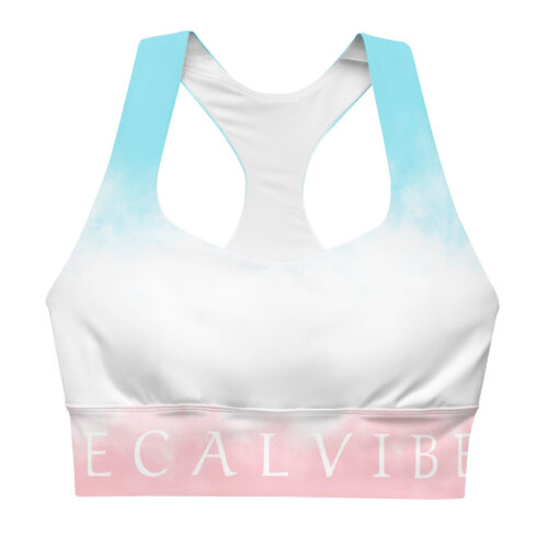 DECALVIBES Longline Sports Bra Sport BH Ultimate Gradient Pink Blue