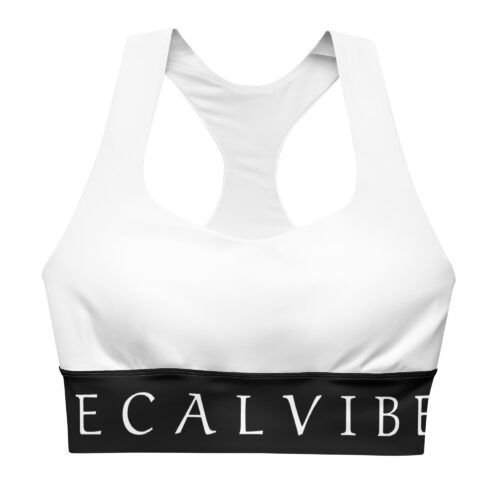 DECALVIBES Longline Sports Bra Sport BH Ultimate White Black