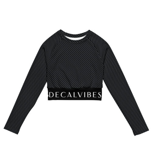 DECALVIBES Crop Top mit langen Ärmeln Ultimate Carbon