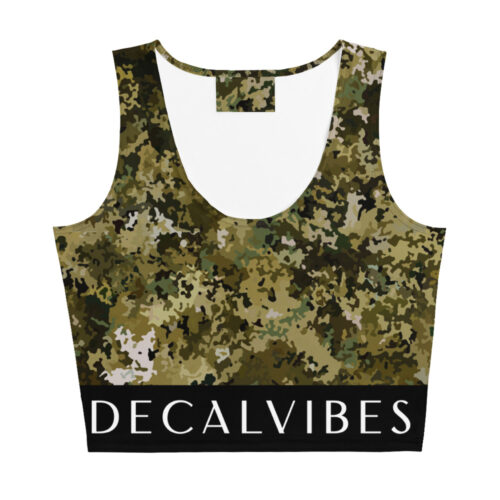 DECALVIBES Crop Top ohne Ärmel Tank Top Ultimate Forest Camouflage