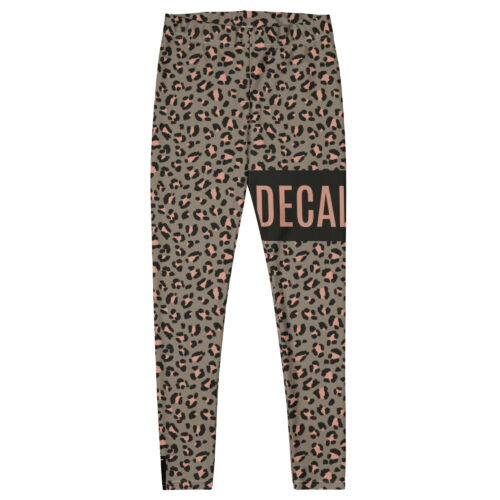 DECALVIBES Damen Leggings Basic Urban Side Leopard Grey