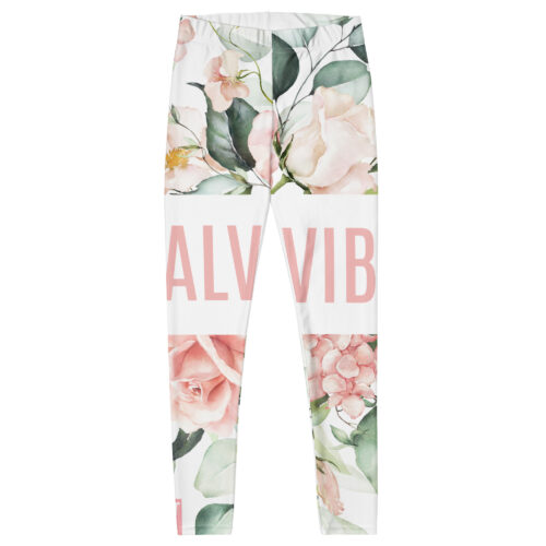 DECALVIBES Damen Leggings Basic Pastell Roses
