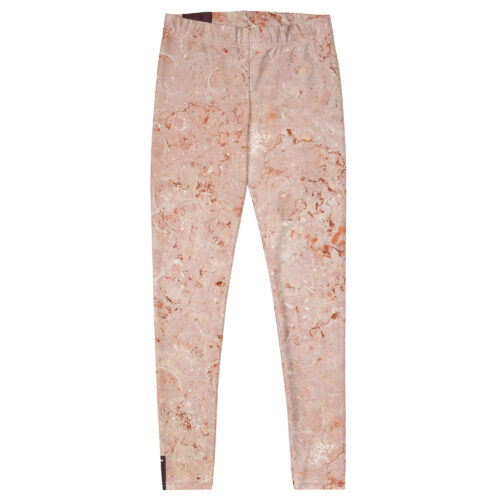 DECALVIBES Damen Leggings Basic Red Marmor
