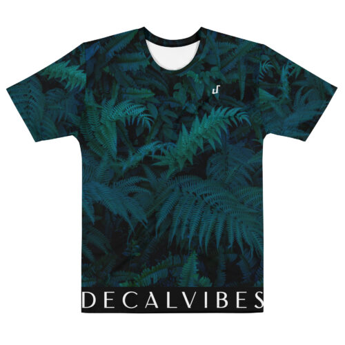 DECALVIBES Herren T-Shirt aus Baumwolle mit Rundhalsausschnitt Ultimate Palm Leaves HD