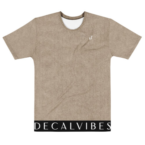 DECALVIBES Herren T-Shirt aus Baumwolle mit Rundhalsausschnitt Ultimate Cord Stripes Brown