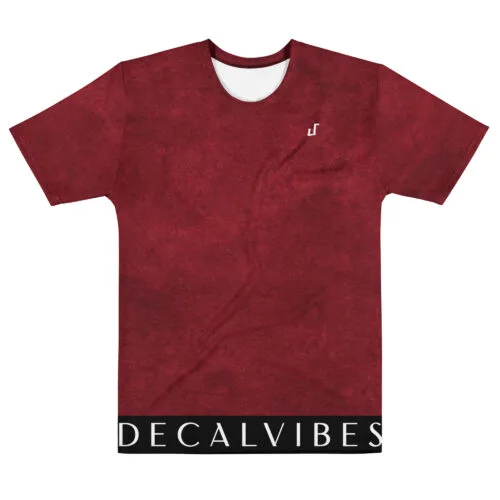 DECALVIBES Herren T-Shirt aus Baumwolle mit Rundhalsausschnitt Ultimate Lava Red