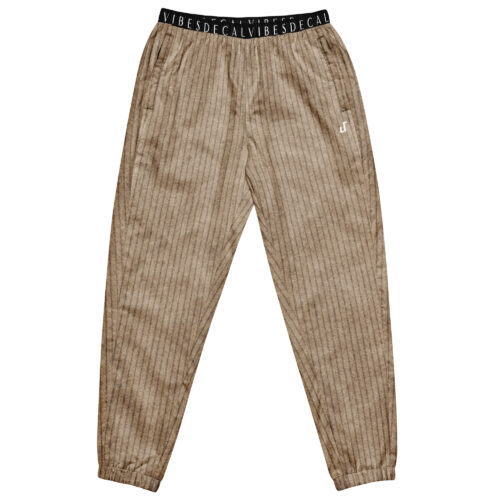 DECALVIBES Herren Trainingshose Sporthose Ultimate Cord Stripes Brown