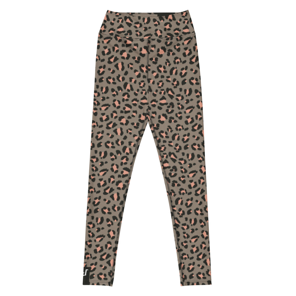 DECALVIBES Damen High Waist Yoga Leggings Leopard Grey