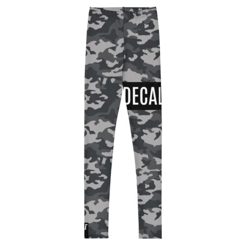 DECALVIBES Mädchen Leggings für Kinder & Jugendliche Urban Side Greyness Camouflage