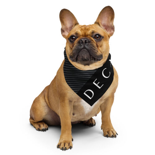 DECALVIBES Hunde Stoff Halsband Bandana Ultimate Carbon