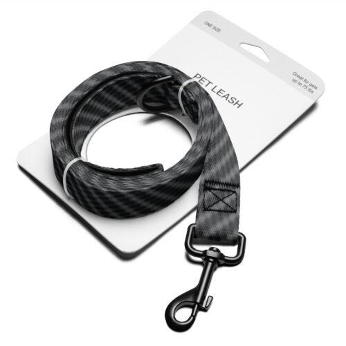 DECALVIBES Hundeleine 183 cm mit Metallkarabiner und D-Ring Carbon